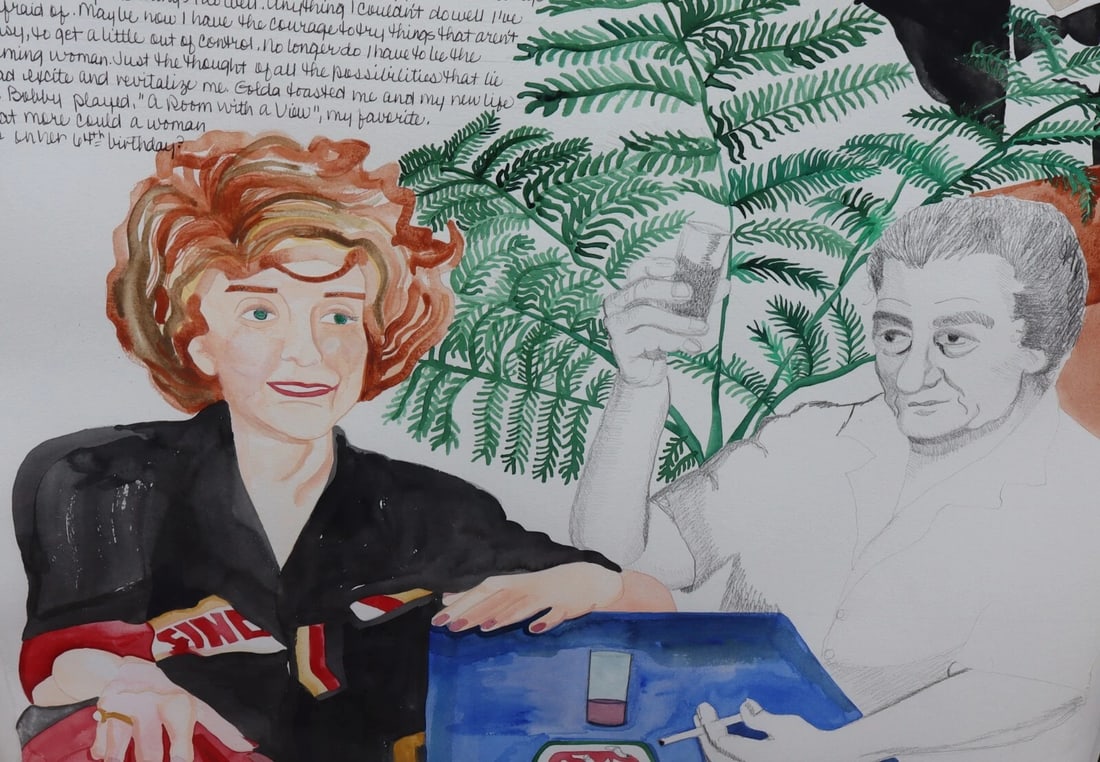 CONNIE MISSISSIPPI Dream Journal Painting of Artist, Golda Meir, Bobby Short - 4