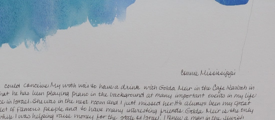 CONNIE MISSISSIPPI Dream Journal Painting of Artist, Golda Meir, Bobby Short - 5