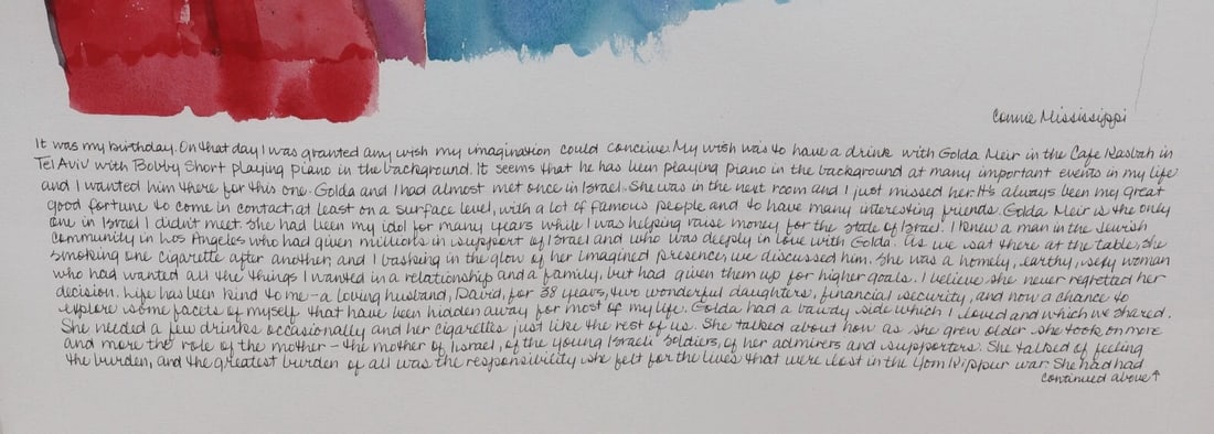 CONNIE MISSISSIPPI Dream Journal Painting of Artist, Golda Meir, Bobby Short - 6