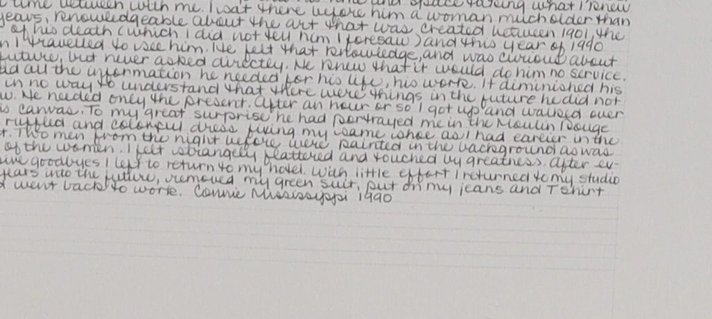 CONNIE MISSISSIPPI Dream Journal Painting Artist & Toulouse Lautrec was $2k 1991 - 5