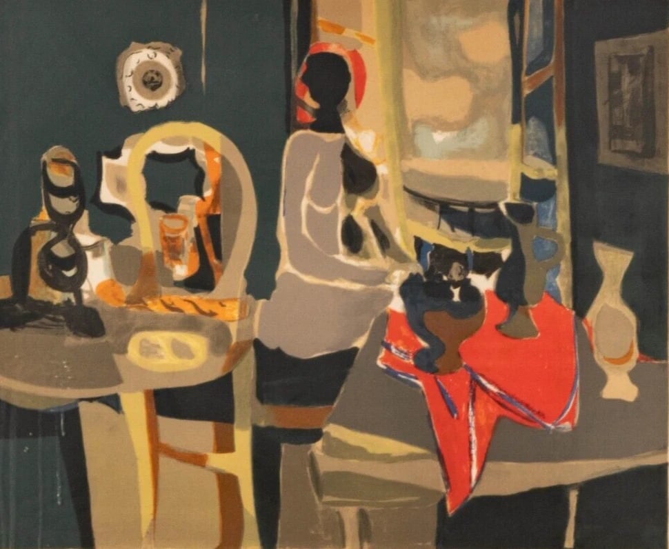 MARCEL MOULY S/N Color Lithograph Untitled Interior Scene 17/200 - 2