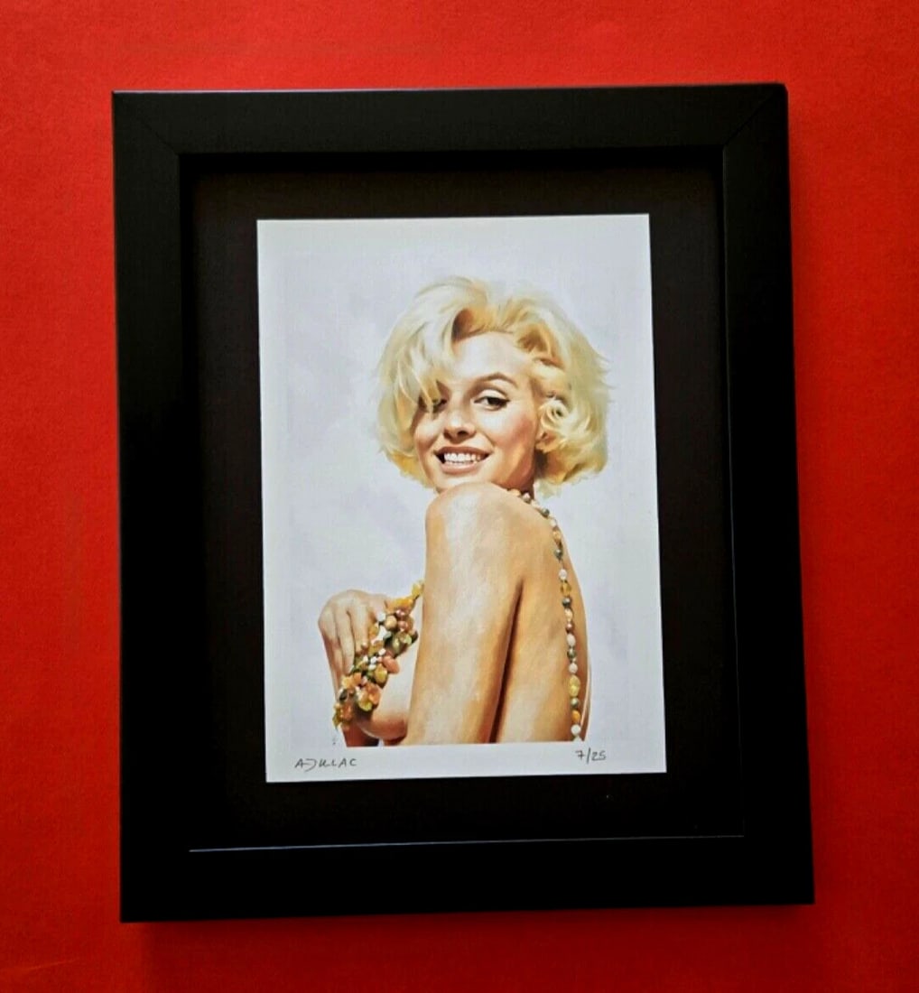 ALEXANDER DULAC | MARILYN MONROE Hand Signed Authentic Print Edition of 25 COA: My art is a celebration of the grandeur and splendor of the Legends of our Time. Through my portraits, I seek to immortalize those who not only define but also inspire aspiration and luxury in our con