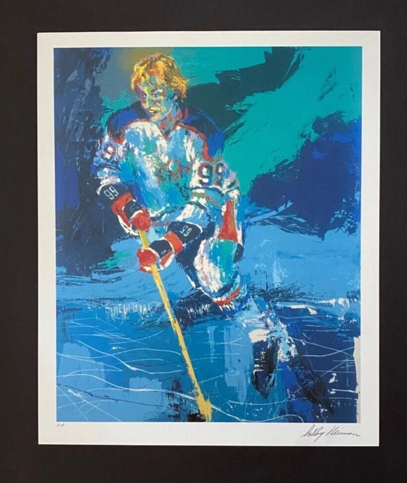 LeRoy Neiman " Wayne Gretzky " Signed Pop Art Mounted and Framed in New 11x14 - 2