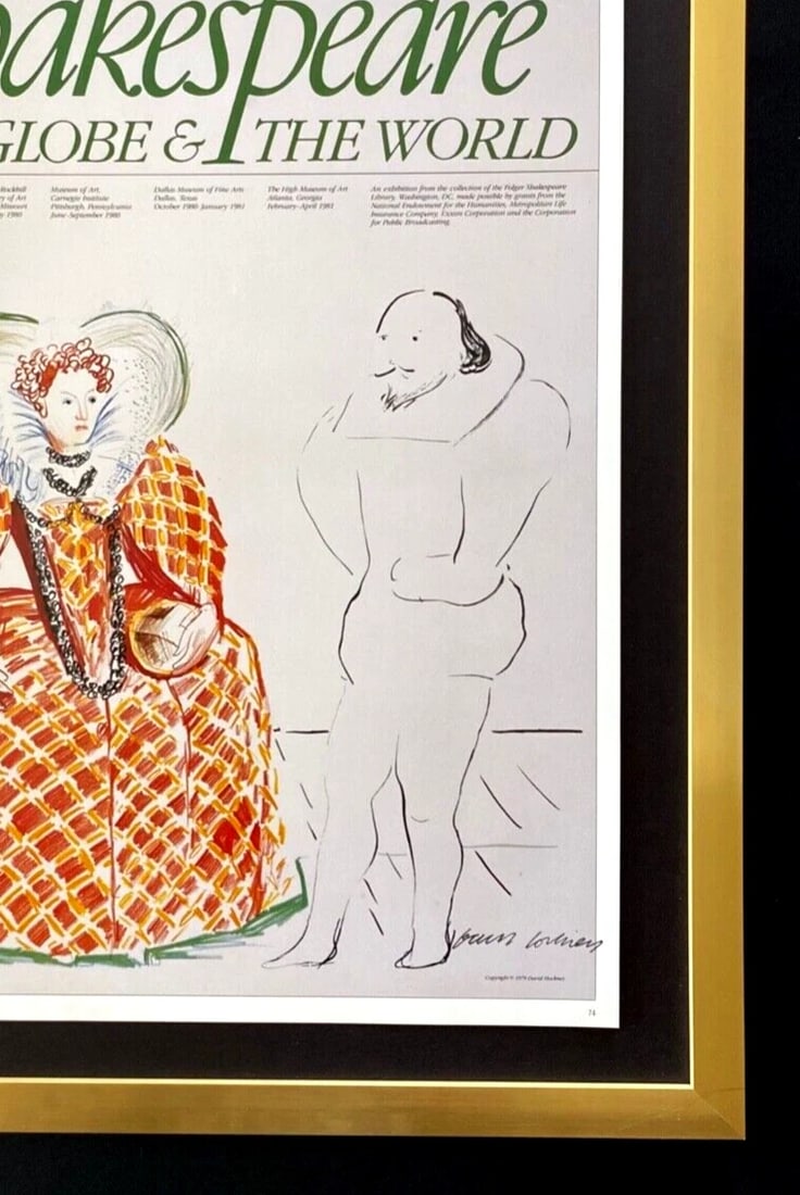 David Hockney | Vintage 1987 Signed Poster Print | Framed - 2