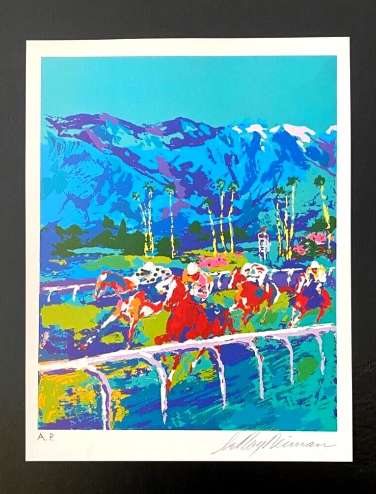 LeRoy Neiman "Santa Anita" Signed Pop Art Mounted and Framed - 2