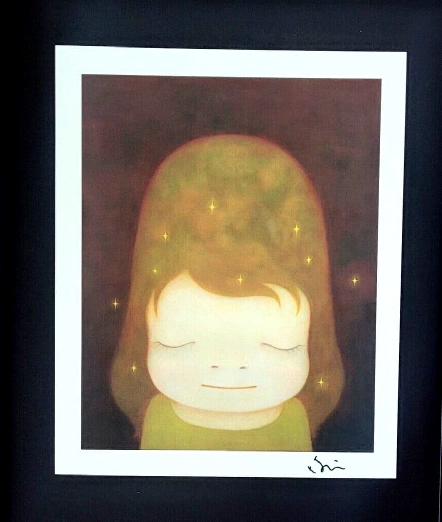 YOSHITOMO NARA | BEAUTIFUL PRINT FROM JAPAN | SIGNED FRAMED IN BLACK - 2