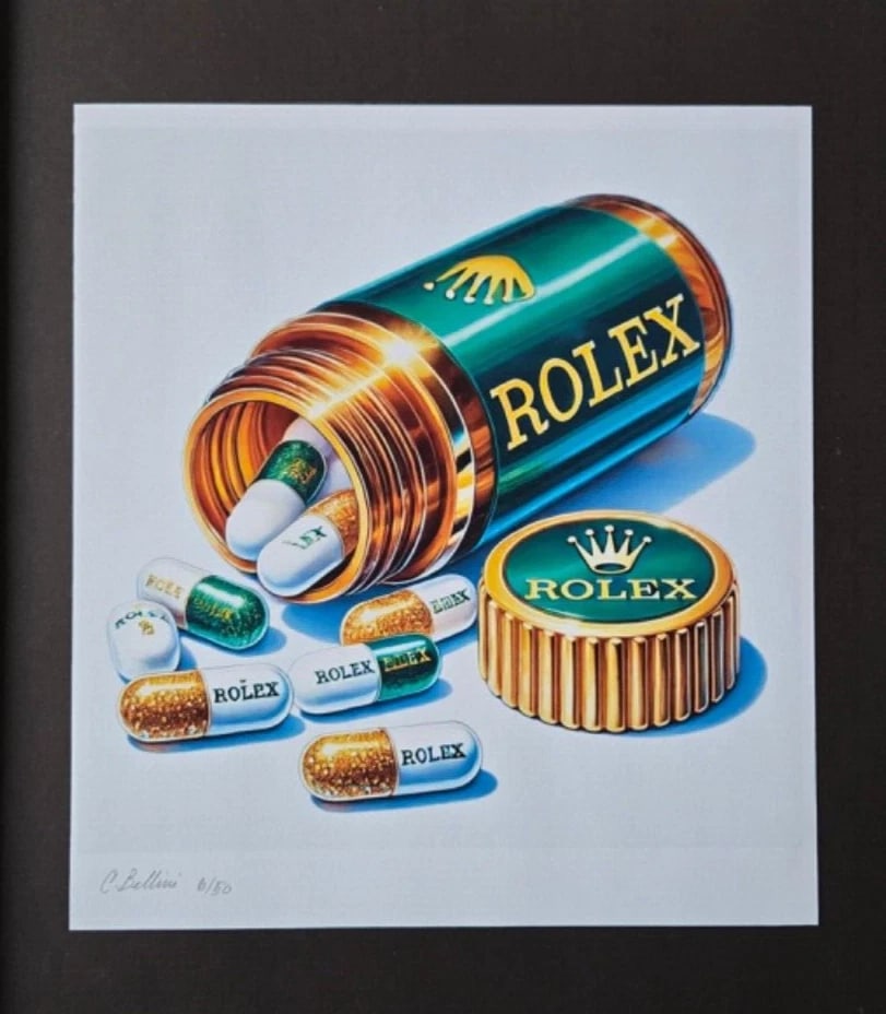 Chiara Bellini + "ROLEX Comfort Pills" Original Hand Signed Print Ltd Ed COA - 3