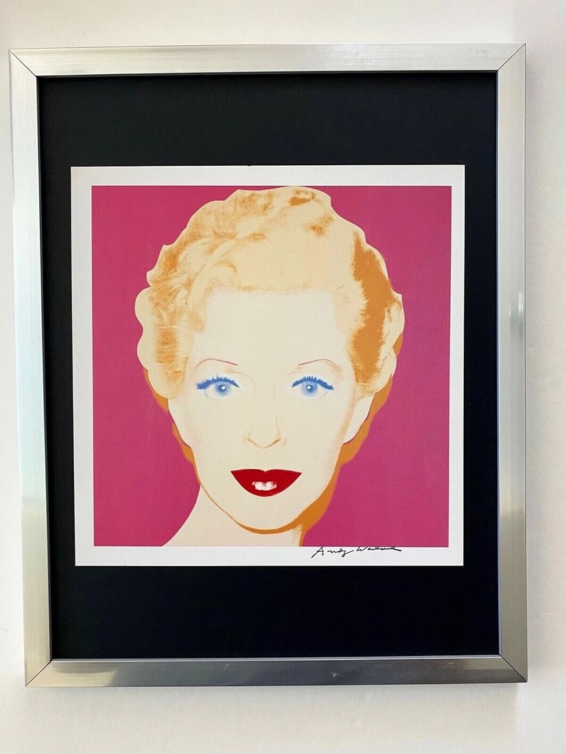 ANDY WARHOL x LANA TURNER – ICONIC VINTAGE PRINT – SIGNED & FRAMED!: Up for Sale this Beautiful and Scarce Vintage 1984 Offset Lithograph after Andy Warhol "Lana Turner" Facsimile Signature in ink Art Print is about 9 X 9 in. This piece is mounted on a 11 x 14 in. blac