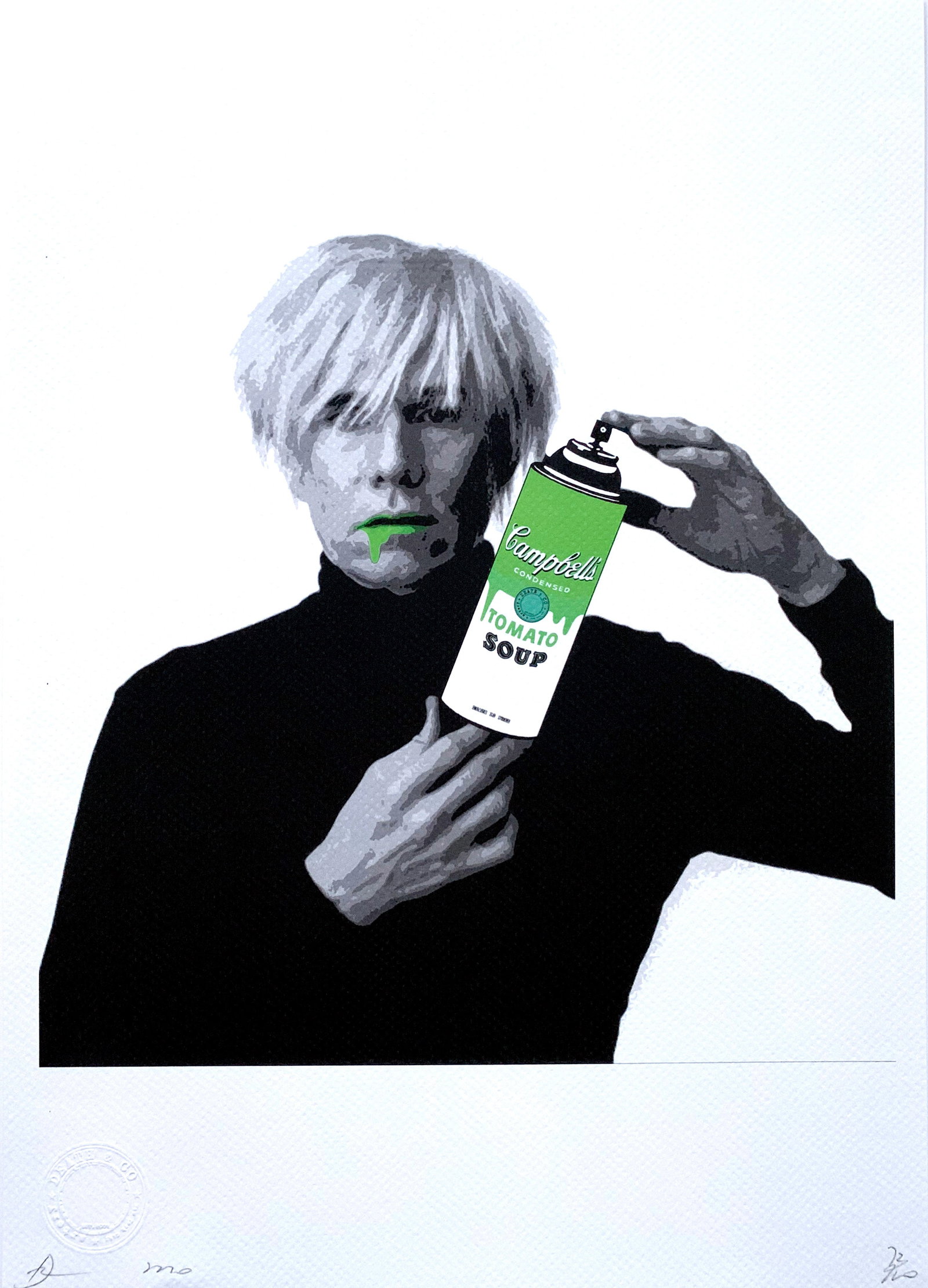 Death NYC Warhol: Title:Death NYC Warhol Date/Period:21st Century Materials:Giclee on Fine art 300 gsm paper Size:17 3/4 x 12 1/2 inches Description:Artist: Death NYC, limited edition giclee on paper, out of eddition