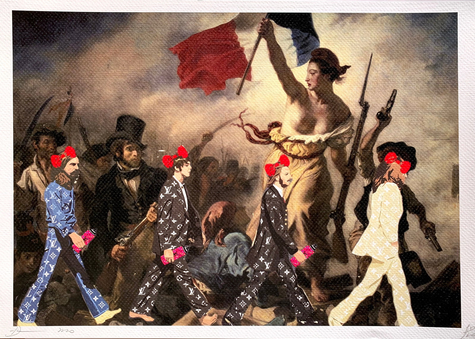 DEATH NYC Beatles Delacroix: Title:DEATH NYC Beatles Delacroix Date/Period:21st Century Materials:Giclee on Fine art 300 gsm paper Size:17 3/4 x 12 1/2 inches Description:Artist: Death NYC, limited edition giclee on paper, out