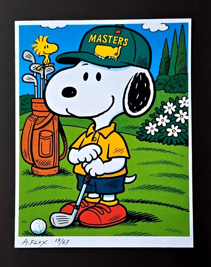 AIDAN FLUX | SNOOPY GOLF ICON | MASTERS COLLECTION | SIGNED COA READY TO HANG - 3