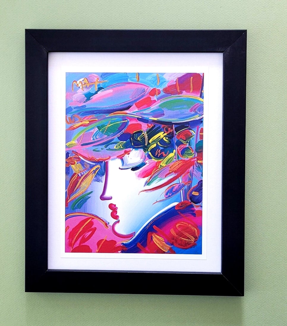 PETER MAX BEAUTIFUL SIGNED ART PRINT IN NEW FRAME POP ART HOME DÉCOR: We have for Sale this Vintage Print After PETER MAX AWESOME PRINT ON GLOSSY PAPER SIGNED ON THE PLATE FULL OF COLOR PRINT SIZE OF THE PRINT IS ABOUT : 7 X 5 in FRAME COVERS AN AREA OVER 11 X 9 in MOUN