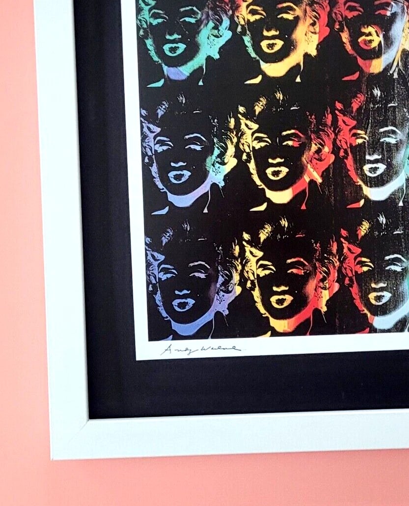 ANDY WARHOL 1984 SIGNED AWESOME " MARILYN MONROE " PRINT + FRAMED - 2