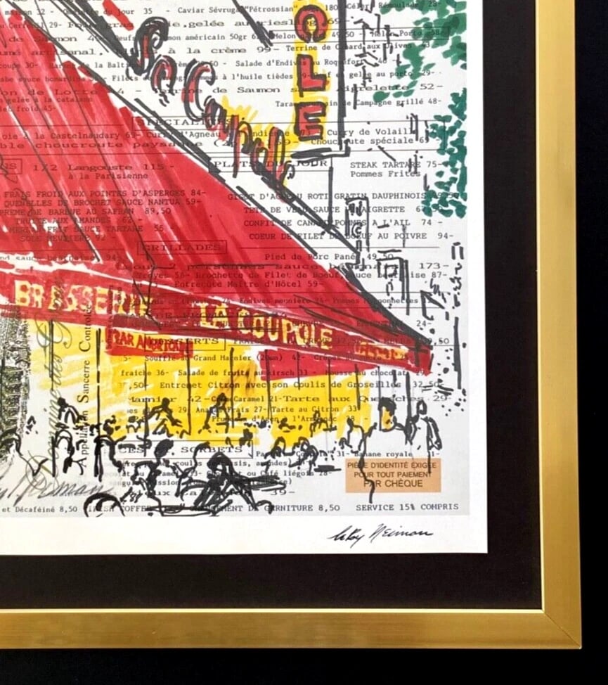 LEROY NEIMAN + SKETCHBOOK DRAWING PARIS + CIRCA 1970'S + SIGNED PRINT FRAMED - 3