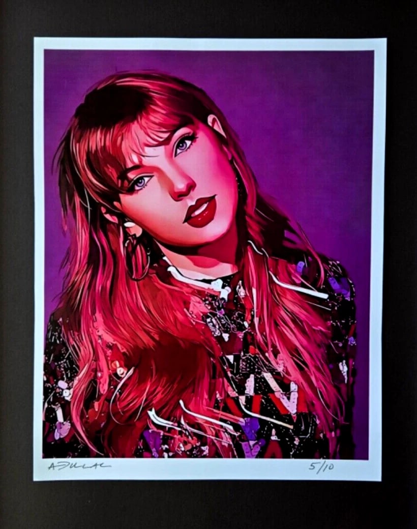 ALEXANDER DULAC Hand Signed Authentic Print | TAYLOR SWIFT Ltd.Ed. of 10 COA - 2