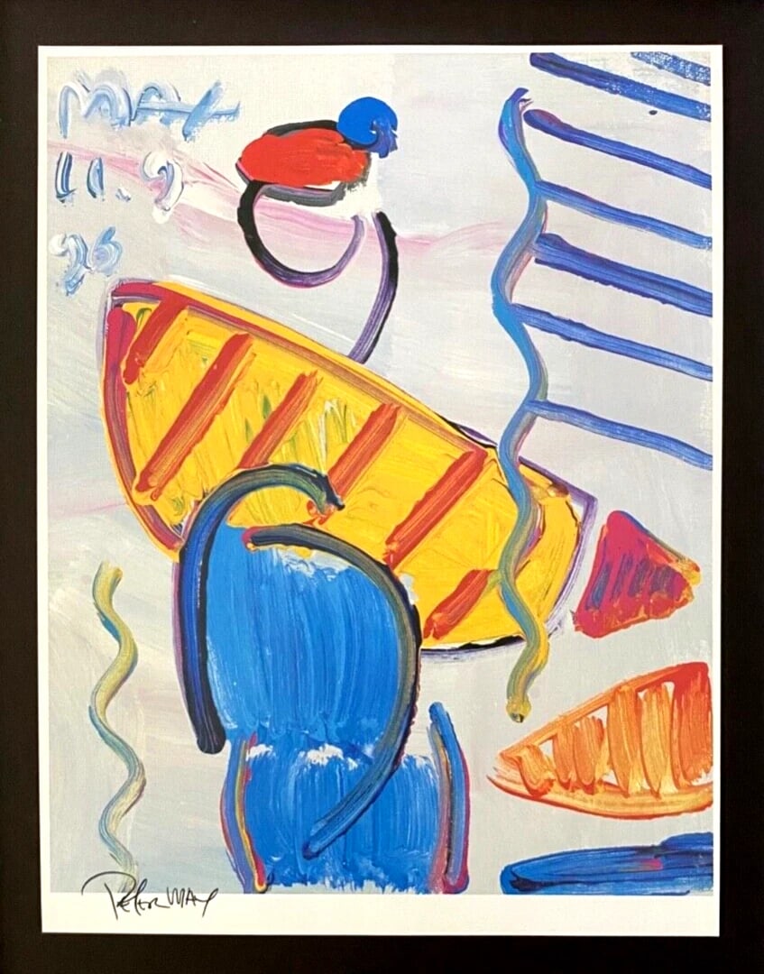 PETER MAX + BEAUTIFUL + SIGNED POP ART PRINT + NEW FRAME - 2