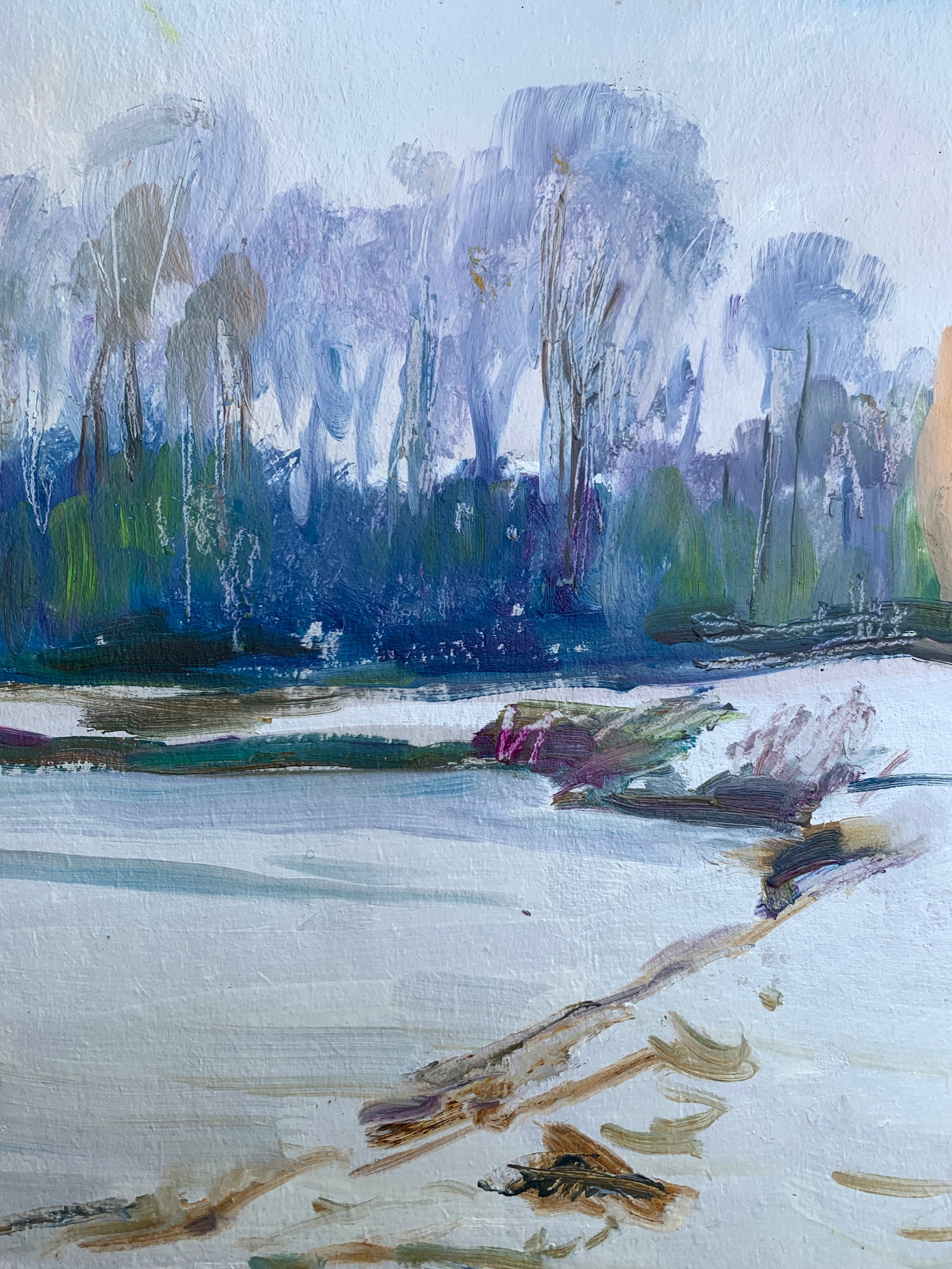 Oil painting Winter day Oleksandr Oleksandrovich Nazarenko - 5