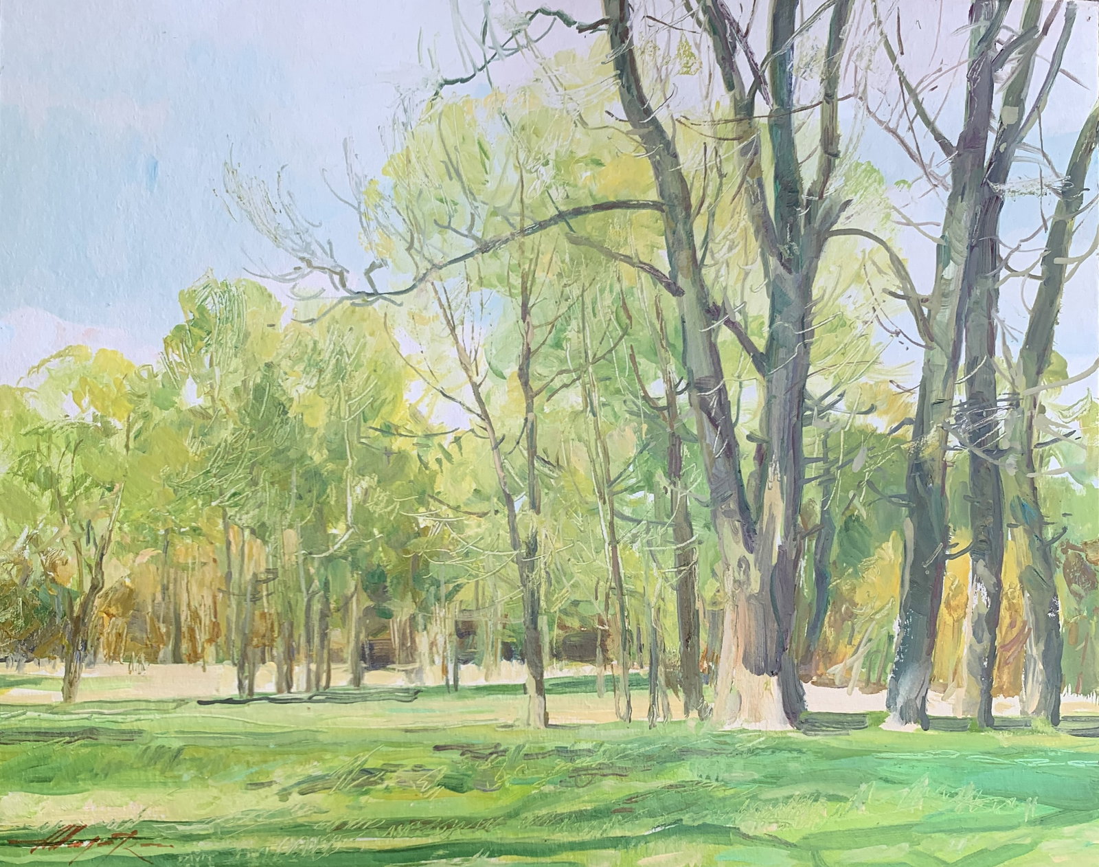 Oil painting April Oleksandr Oleksandrovich Nazarenko: Title: Oil painting April Oleksandr Oleksandrovich Nazarenko Description: 77NAA Painter: Oleksandr Nazarenko Size: 40x50 cm/15,75x19,68 inches Components: Oil, cardboard Original painting from our col