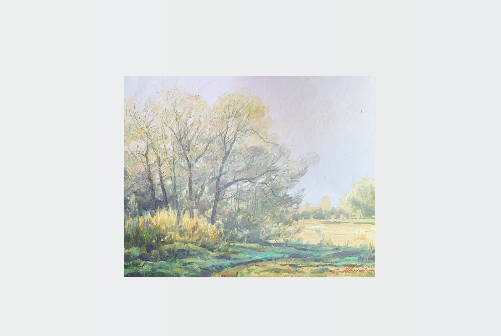 Oil painting Autumn day Oleksandr Oleksandrovich Nazarenko - 2