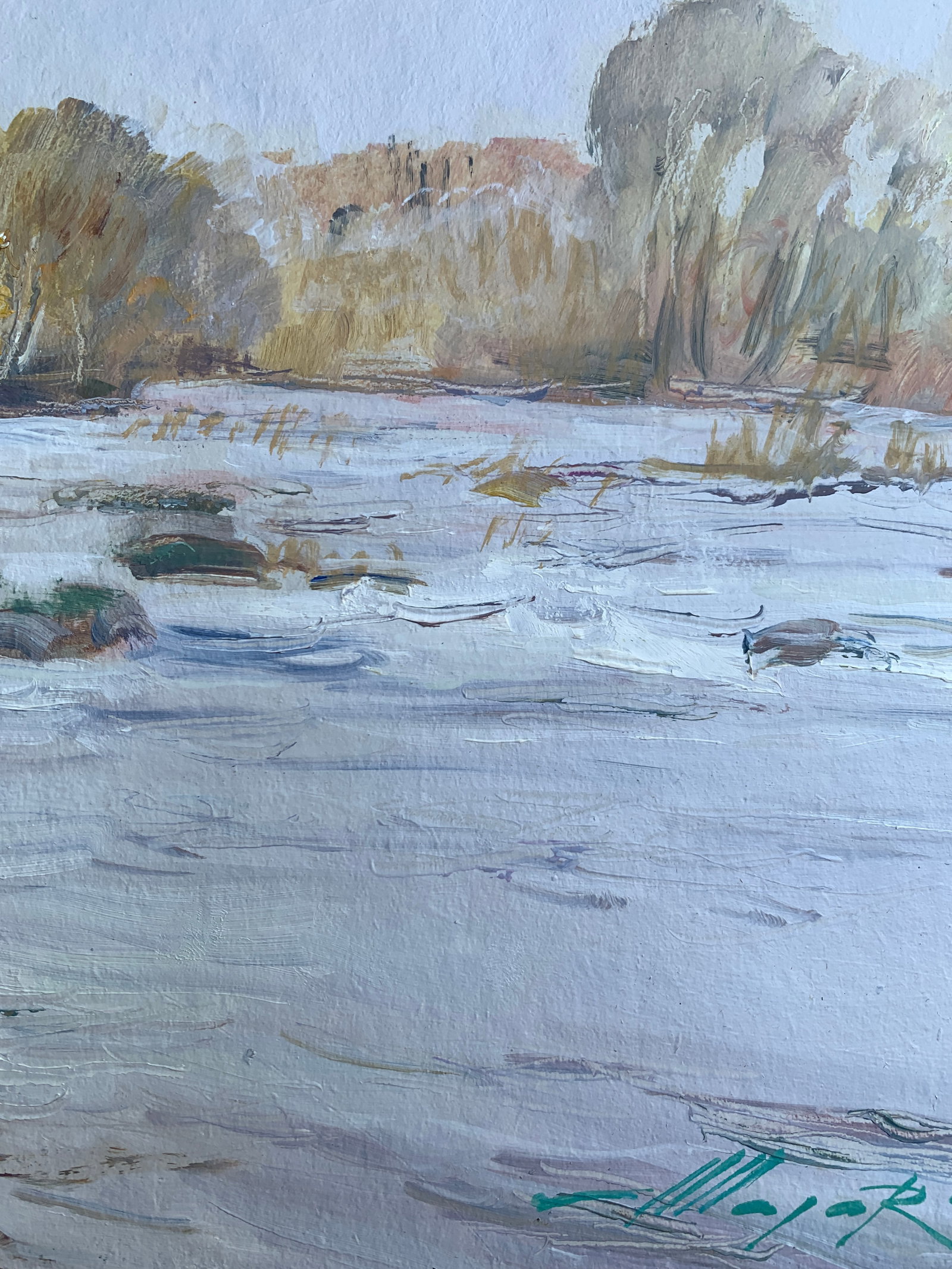 Oil painting Thresholds Bug River Oleksandr Oleksandrovich Nazarenko - 10