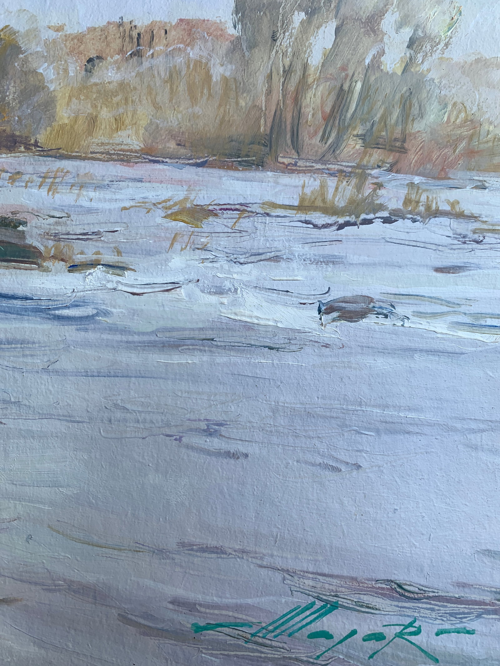 Oil painting Thresholds Bug River Oleksandr Oleksandrovich Nazarenko - 11