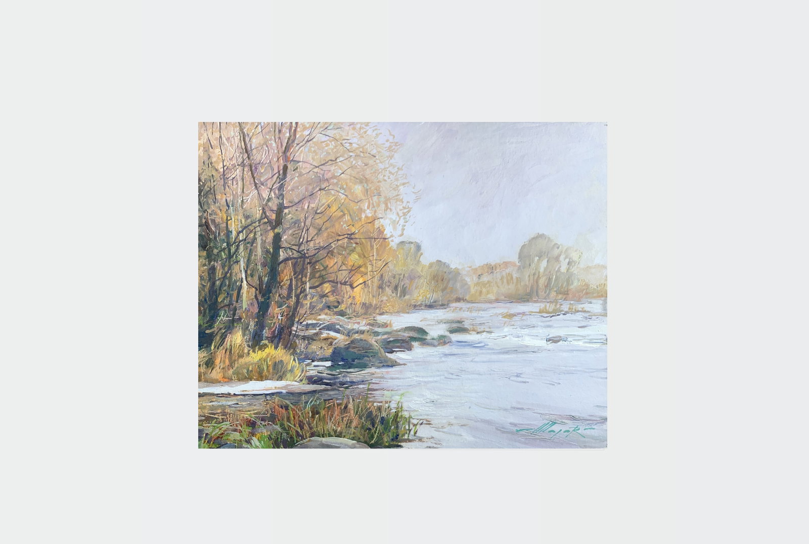Oil painting Thresholds Bug River Oleksandr Oleksandrovich Nazarenko - 2