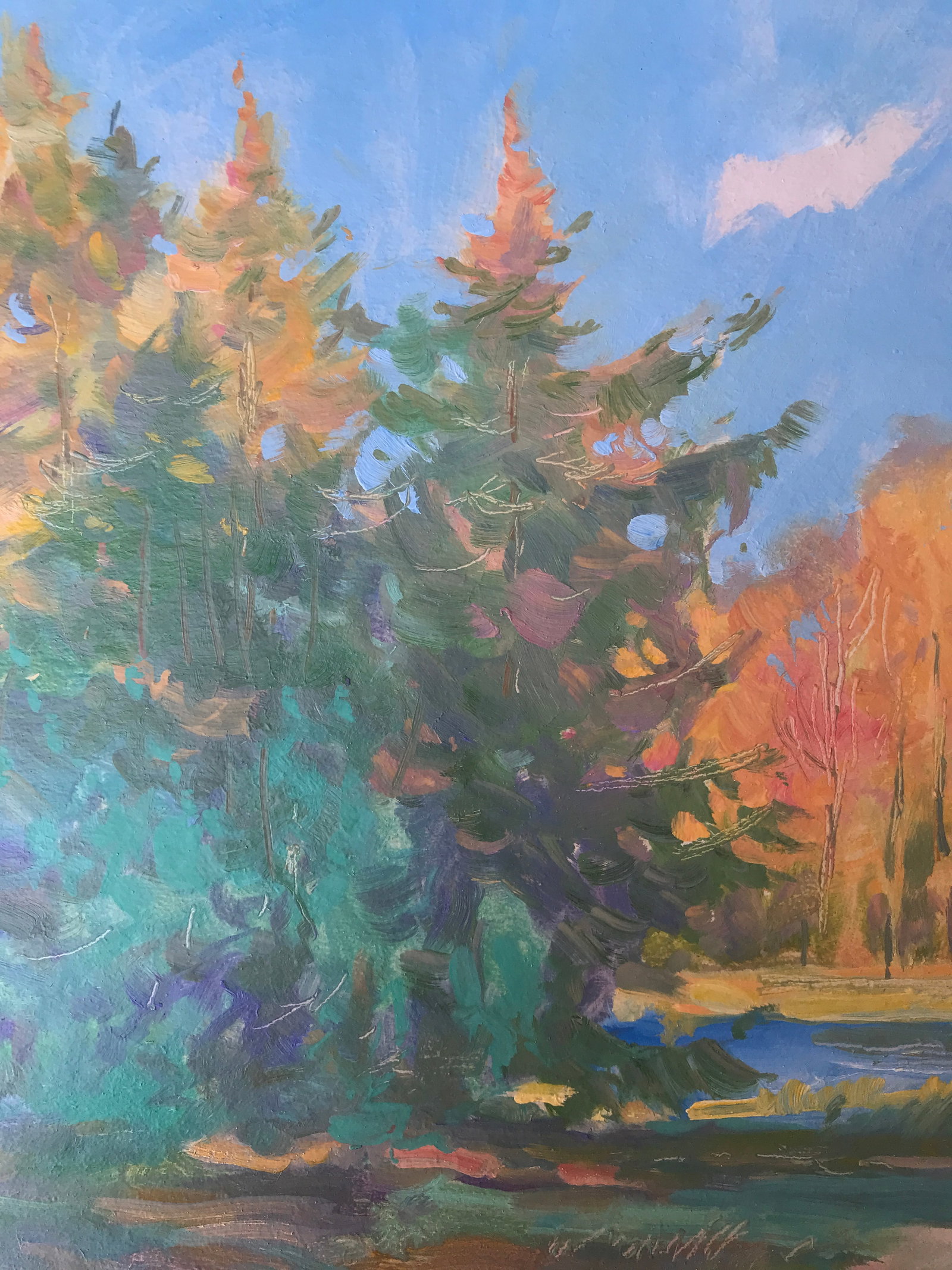 Oil painting A warm autumn day Oleksandr Oleksandrovich Nazarenko - 4