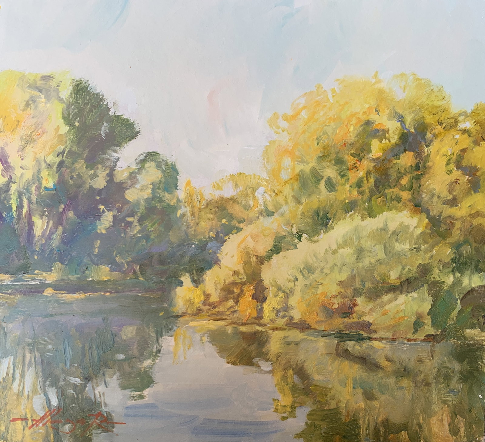 Oil painting Warm day Oleksandr Oleksandrovich Nazarenko: Title: Oil painting Warm day Oleksandr Oleksandrovich Nazarenko Description: 90NAA Painter: Oleksandr Nazarenko Size: x cm/x inches Components: Oil, cardboard Original painting from our collection ERA