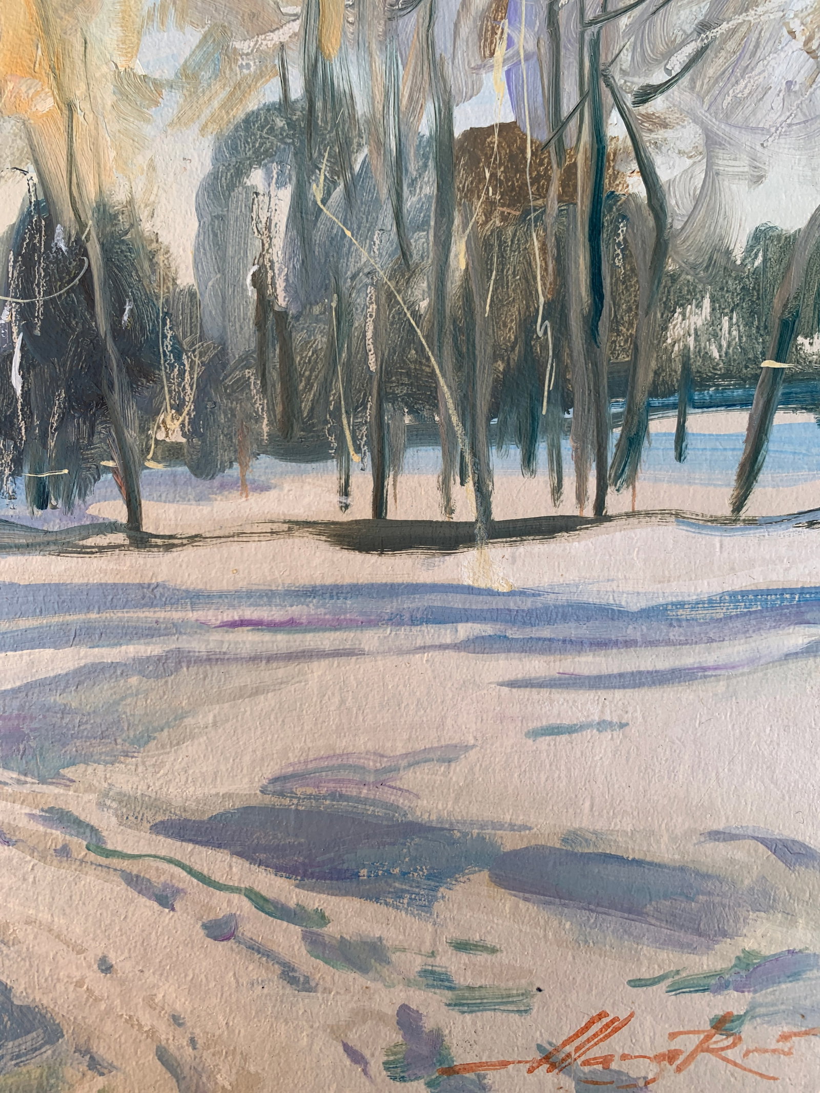 Oil painting Winter sun Oleksandr Oleksandrovich Nazarenko - 11