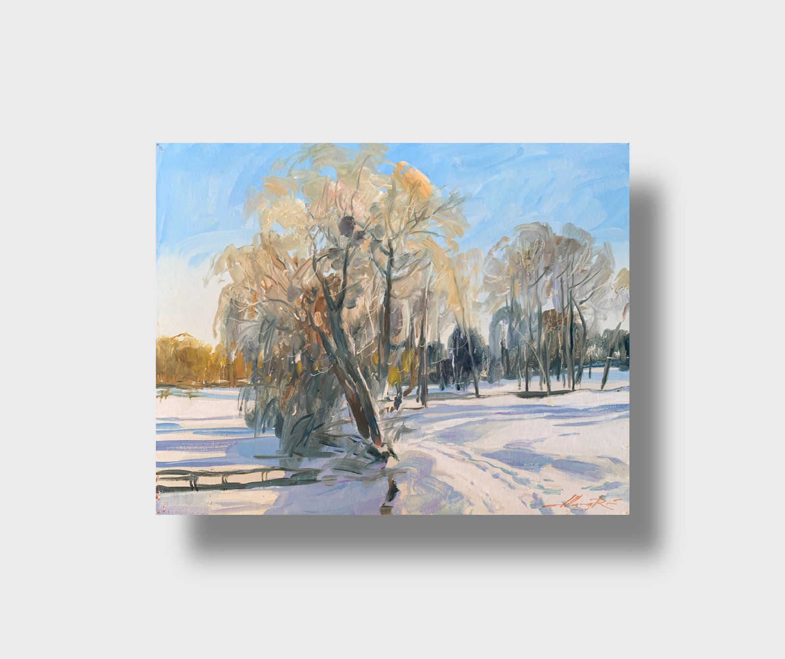 Oil painting Winter sun Oleksandr Oleksandrovich Nazarenko - 2