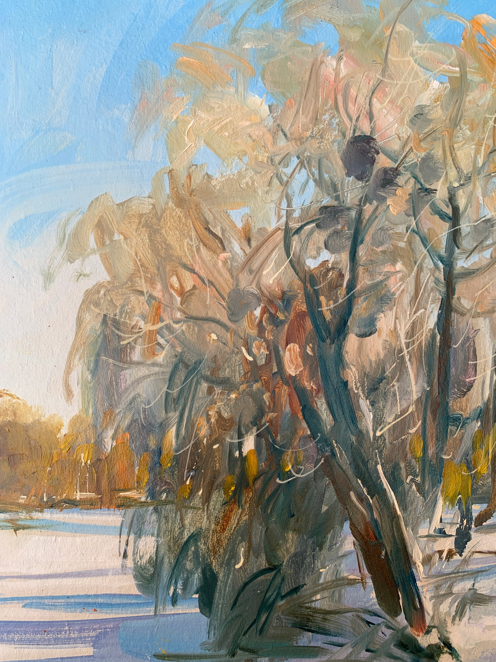 Oil painting Winter sun Oleksandr Oleksandrovich Nazarenko - 4