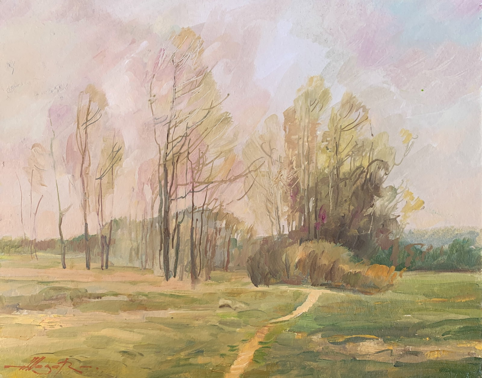 Oil painting Autumn is coming Oleksandr Oleksandrovich Nazarenko: Title: Oil painting Autumn is coming Oleksandr Oleksandrovich Nazarenko Description: 97NAA Painter: Oleksandr Nazarenko Size: 40x50 cm/15,75x19,68 inches Components: Oil, cardboard Original painting