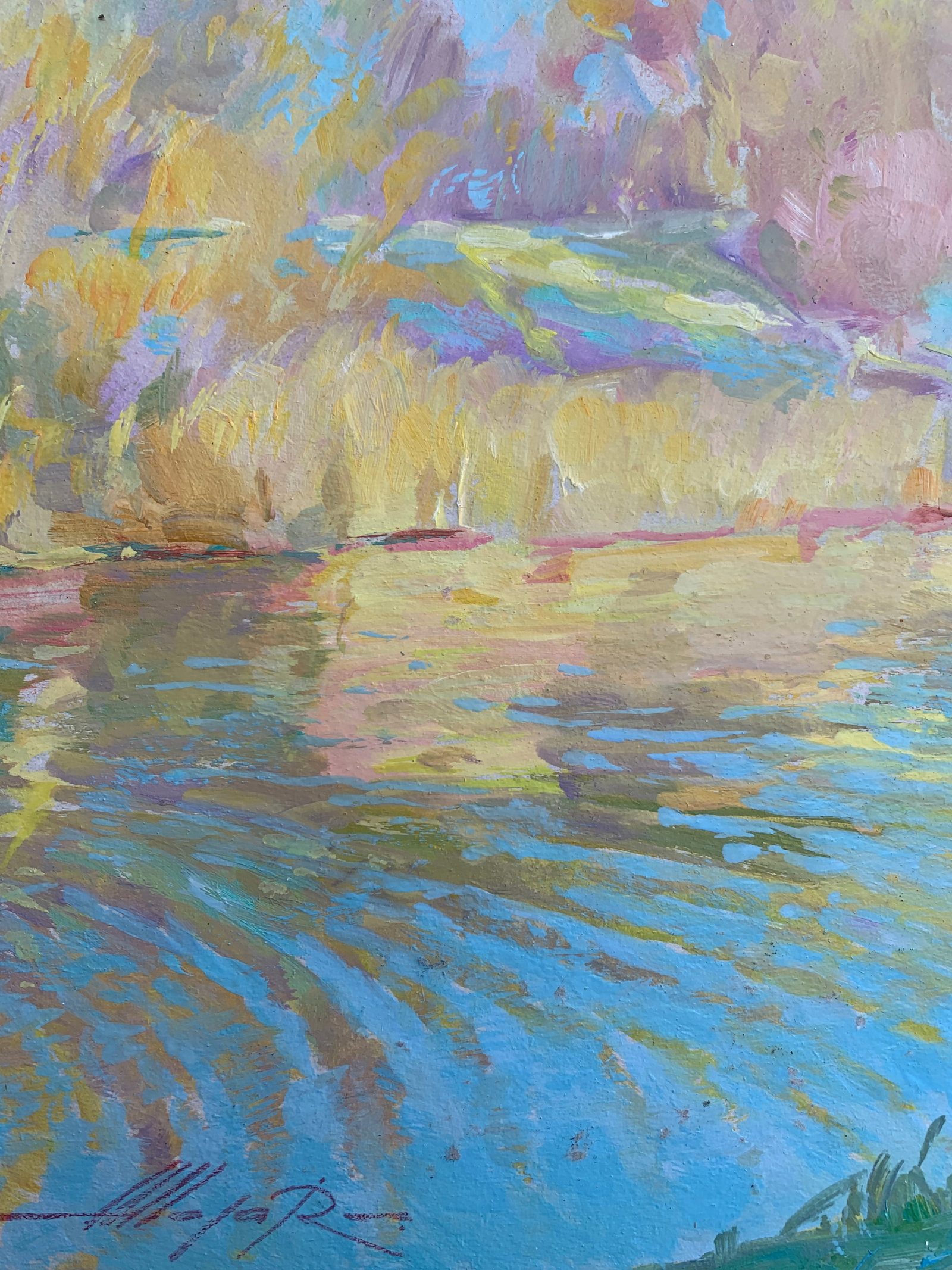 Oil painting At a lake Oleksandr Oleksandrovich Nazarenko - 5