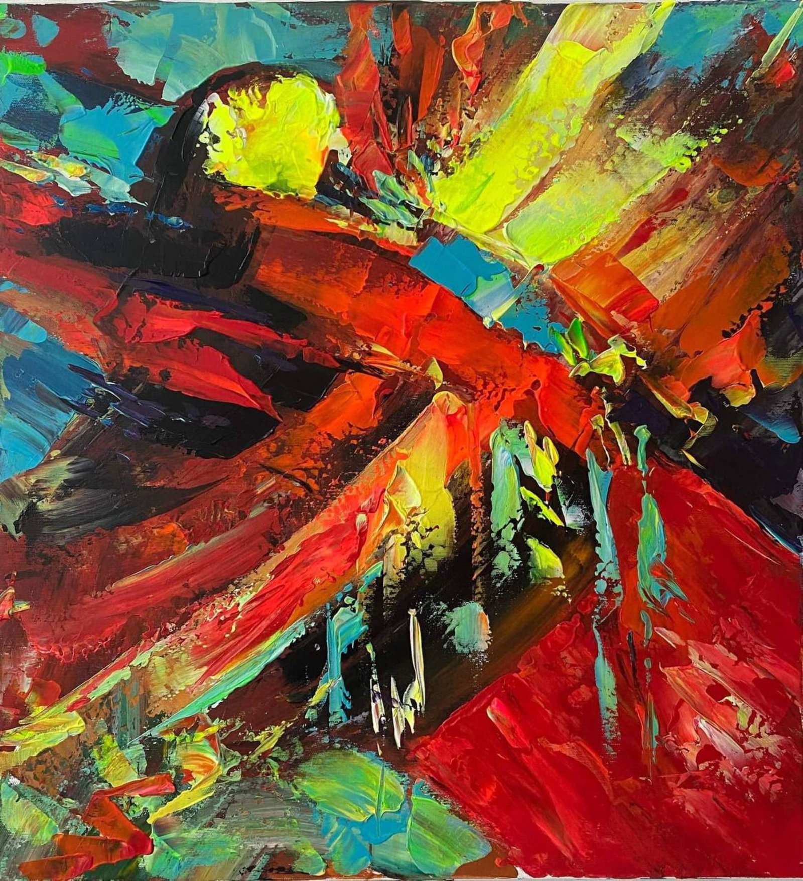 Acrylic painting Colors of old life Igor Kutsenko: Title: Acrylic painting Colors of old life Igor Kutsenko Description: 15Kut Painter: Igor Kutsenko Size: 60x55 cm/23,62x21,65 inches Components: Acrylic, canvas Original painting from our collection E