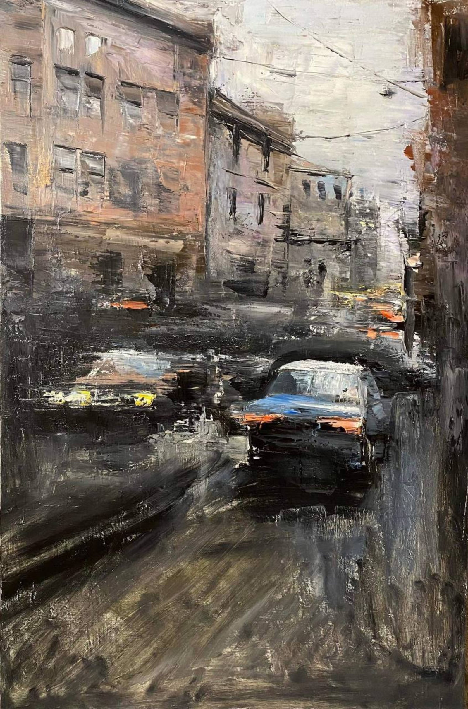 Oil painting Morning street in Kharkov Igor Kutsenko: Title: Oil painting Morning street in Kharkov Igor Kutsenko Description: 20Kut Painter: Igor Kutsenko Size: 90x60 cm/35,43x23,62 inches Components: Oil, canvas Original painting from our collection ER