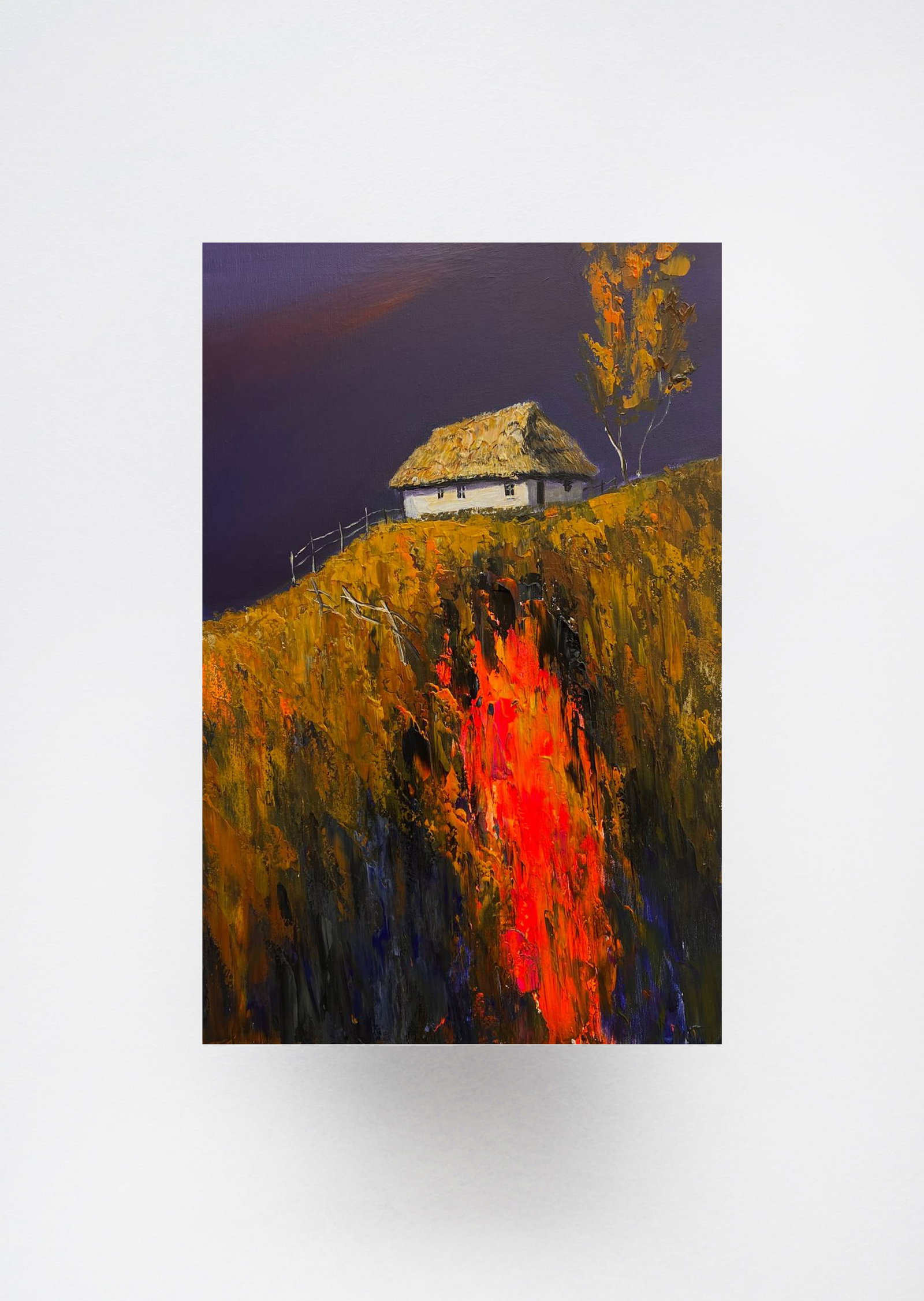 Acrylic painting a warm evening in October Igor Kutsenko - 11