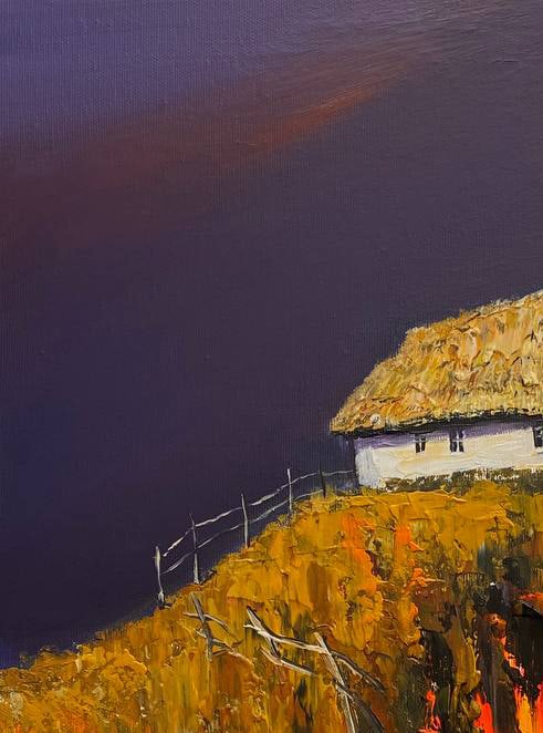 Acrylic painting a warm evening in October Igor Kutsenko - 2
