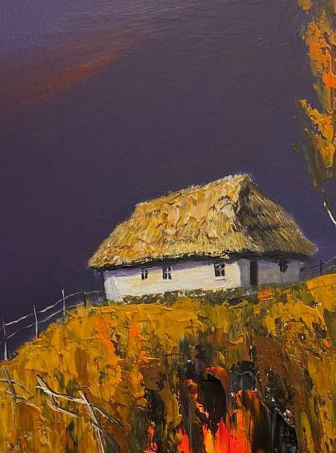 Acrylic painting a warm evening in October Igor Kutsenko - 3