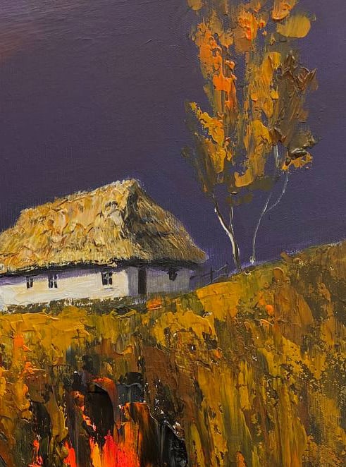 Acrylic painting a warm evening in October Igor Kutsenko - 4