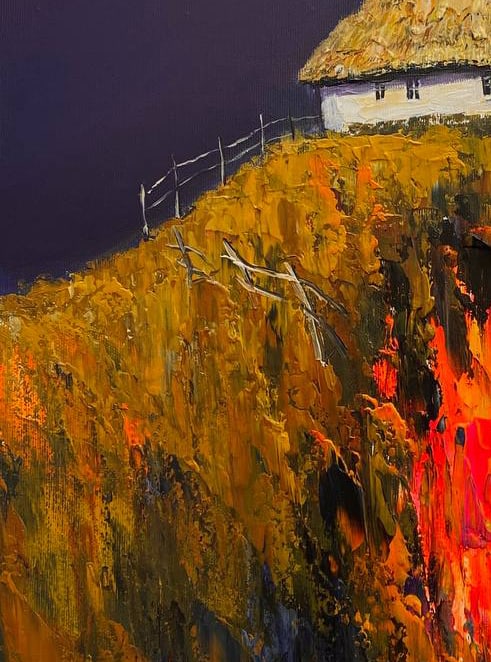 Acrylic painting a warm evening in October Igor Kutsenko - 5