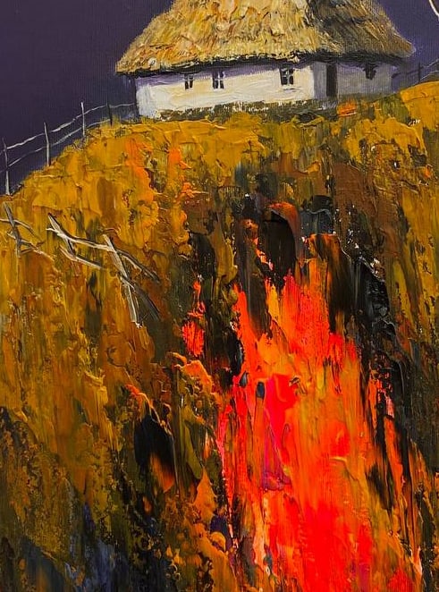Acrylic painting a warm evening in October Igor Kutsenko - 6