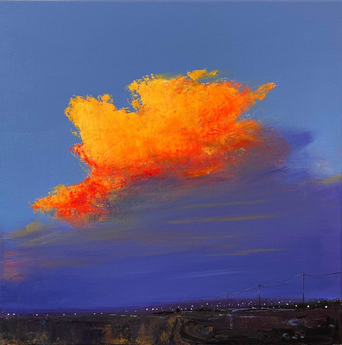 Acrylic painting City evening Igor Kutsenko: Title: Acrylic painting City evening Igor Kutsenko Description: 45Kut Painter: Igor Kutsenko Size: 40x40 cm/15,75x15,75 inches Components: Acrylic, canvas Original painting from our collection ERA: