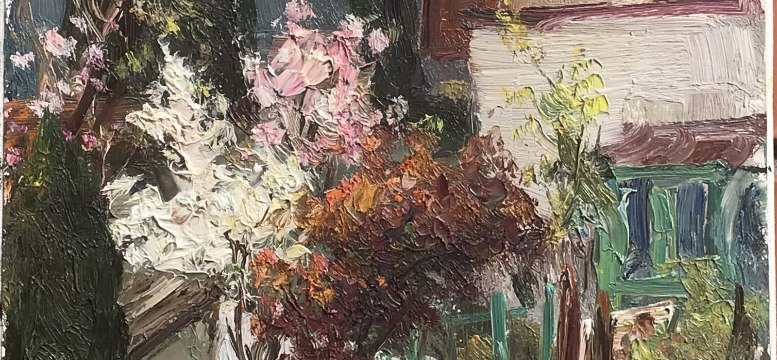 Oil painting Yard. Gurzuf Leonid Kuzmenko - 2