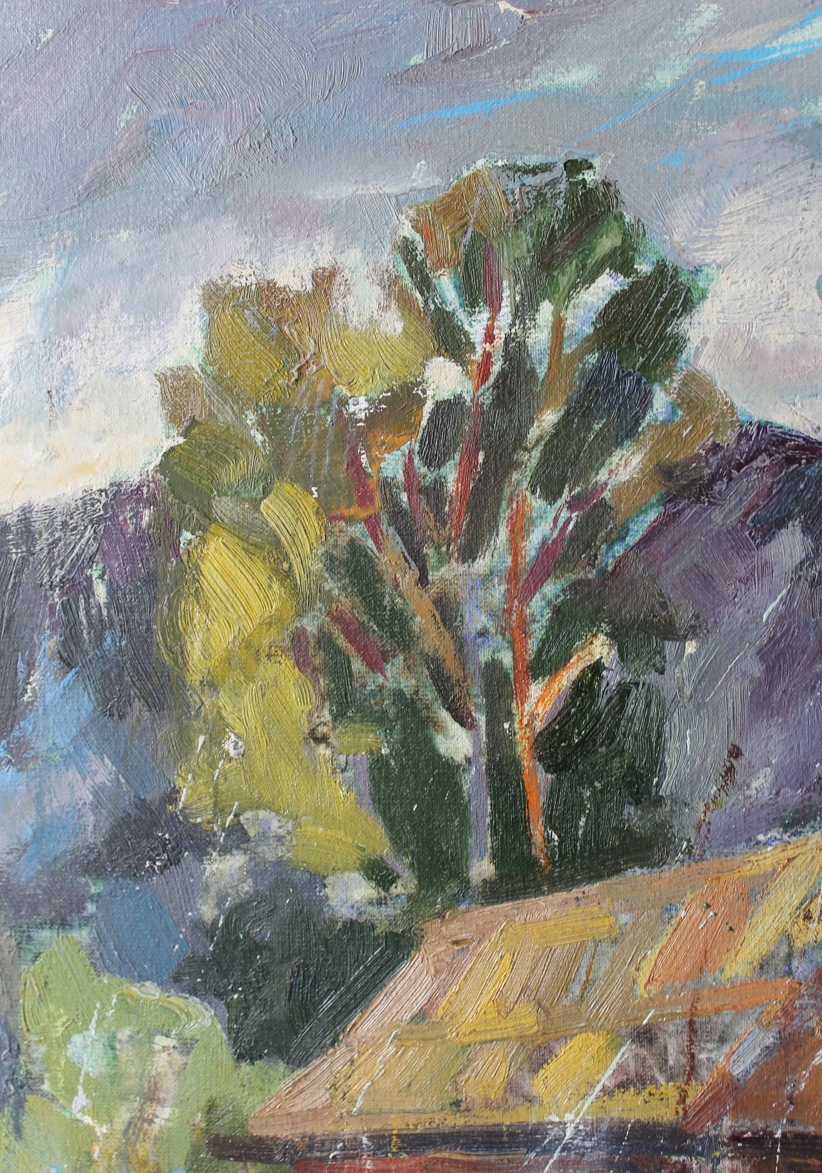 Oil painting Landscape Raining Maria Voloschak - 3