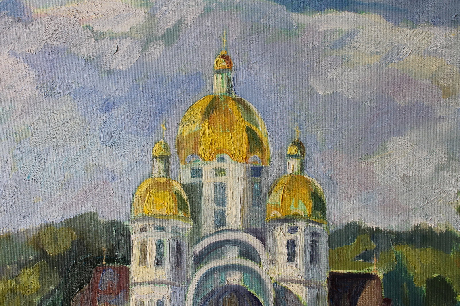 Oil painting Landscape Cathedral Maria Voloschak - 3