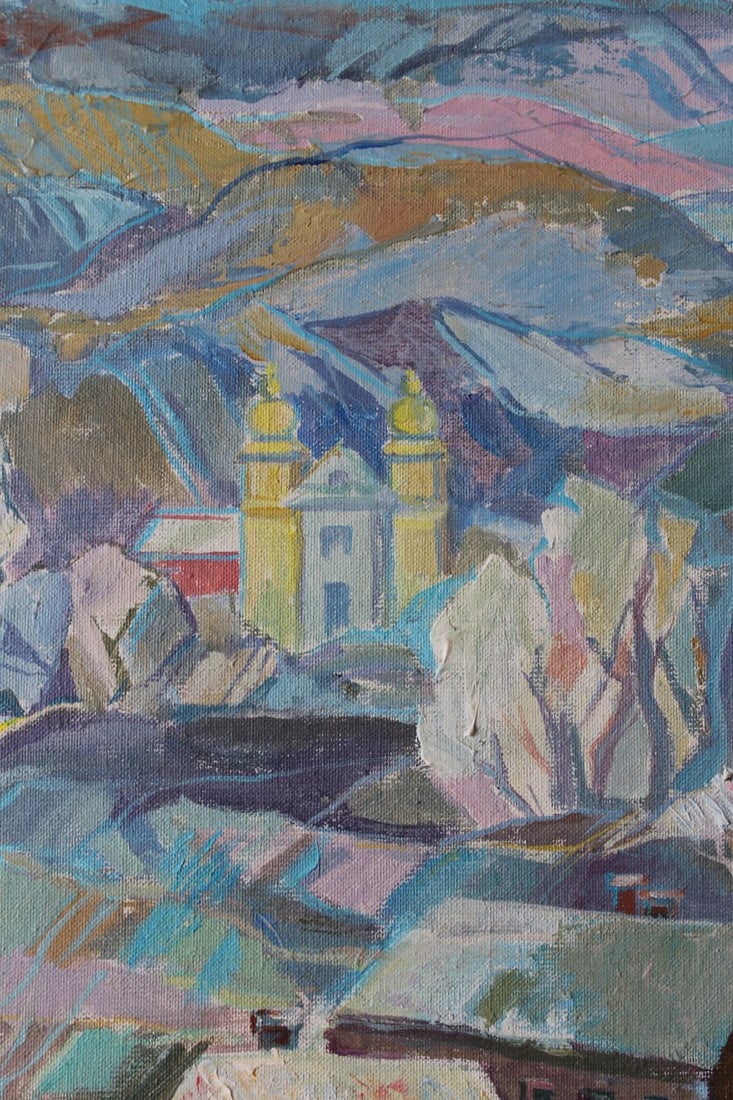 Acrylic painting Landscape Winter Maria Voloschak - 3