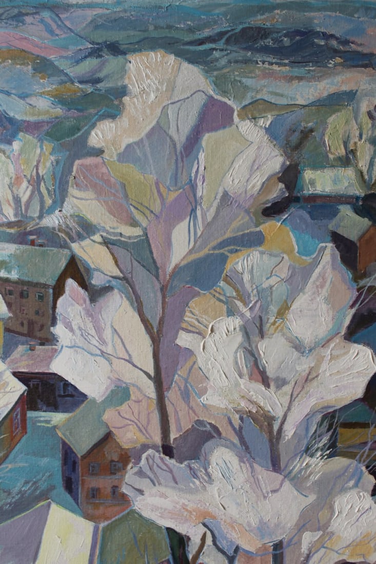 Acrylic painting Landscape Winter Maria Voloschak - 4