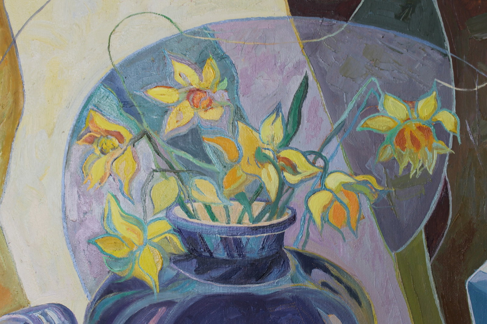 Acrylic painting Still Life Daffodils Maria Voloschak - 2