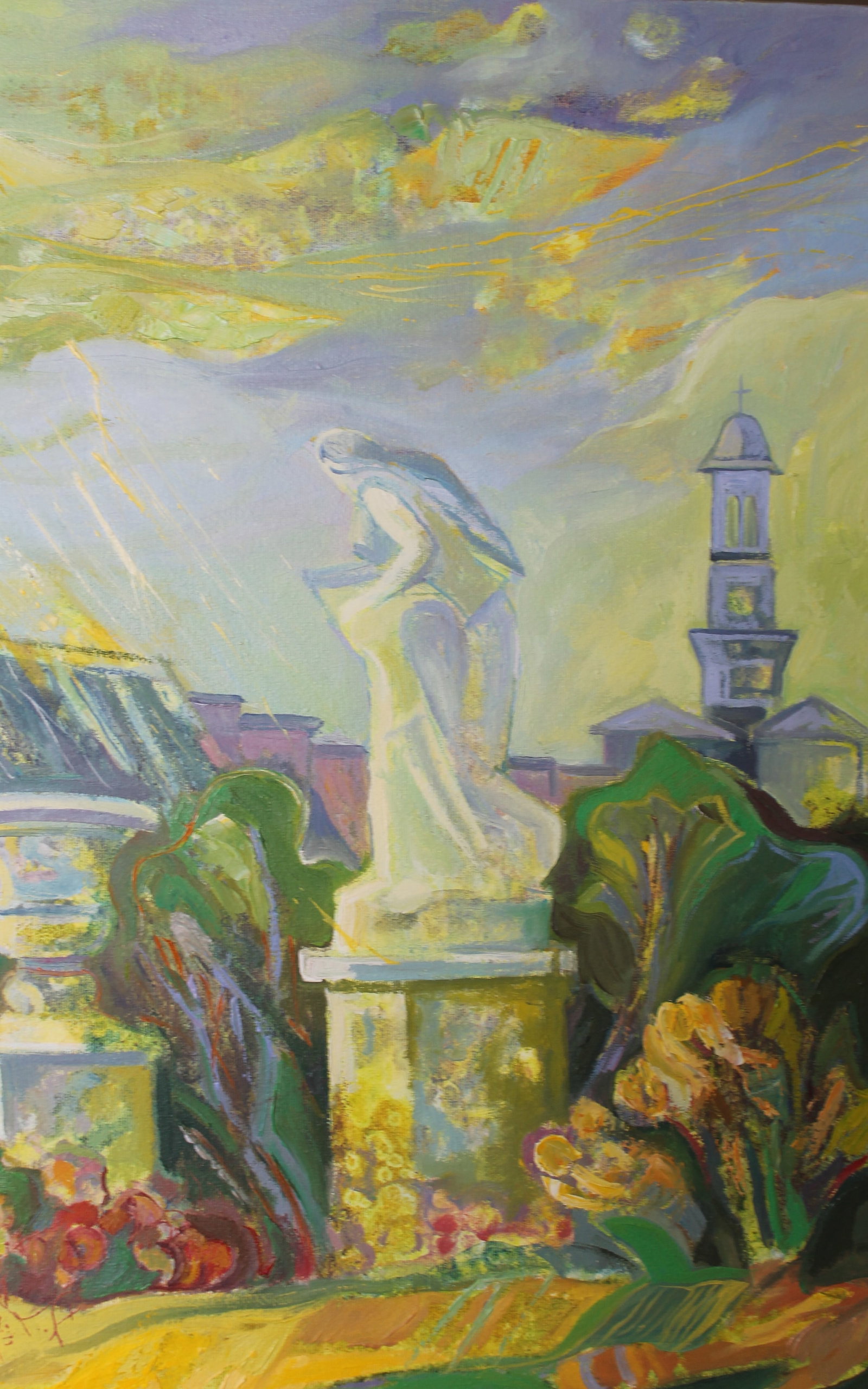 Acrylic painting Landscape Paris, Tuileries Garden Maria Voloschak - 3