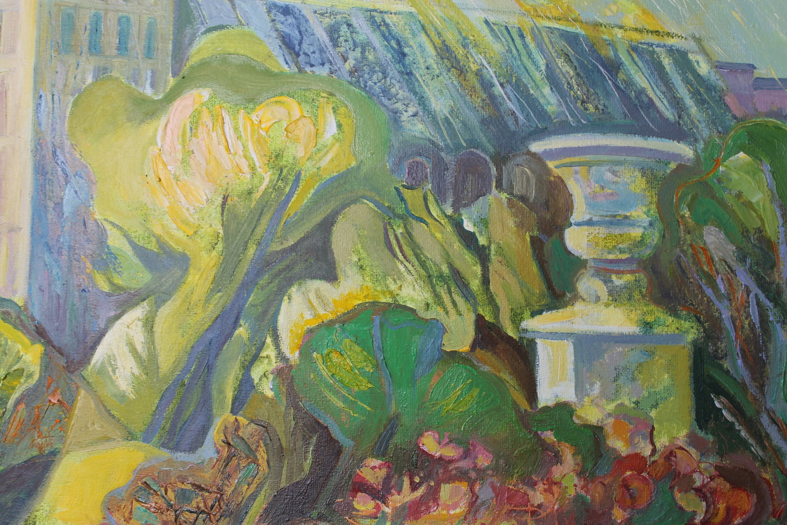 Acrylic painting Landscape Paris, Tuileries Garden Maria Voloschak - 4